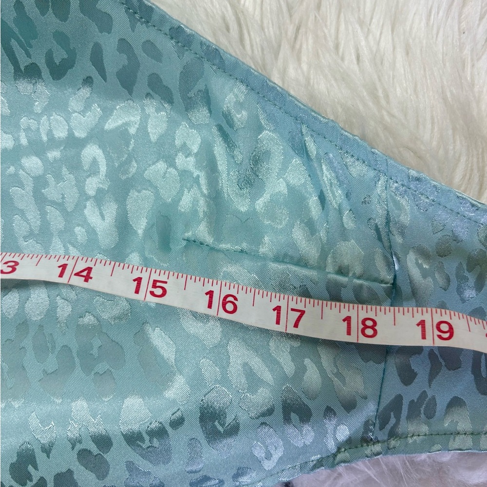 BLANC Sleek Halter Top in Light Blue Animal Print - Picture 7 of 7